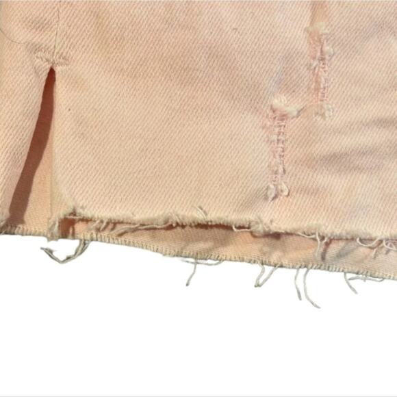 Sanctuary Denim Pink Frayed‎ Hem Cutoff Shorts Size 28 Distressed Casual - Picture 7 of 16